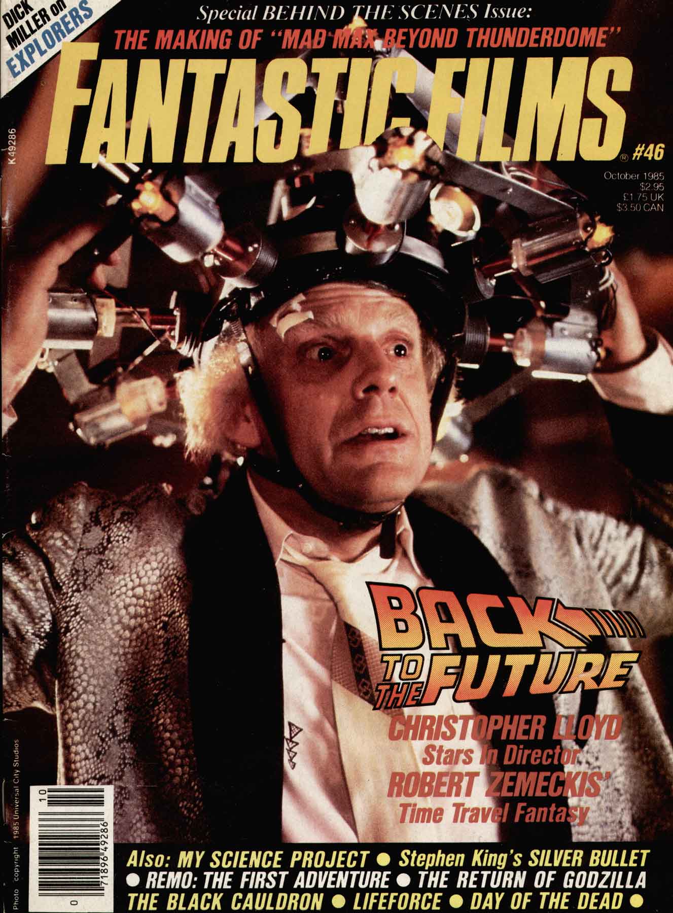 FANTASTIC FILMS magazine side cover Issue 46 October 1985