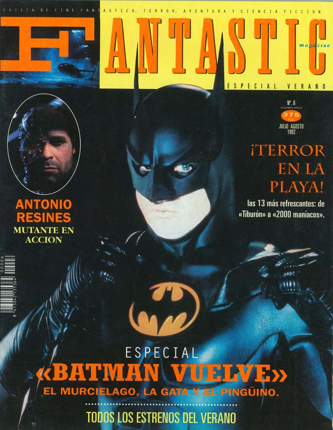 FANTASTIC magazine side cover Issue 6 July/August 1992
