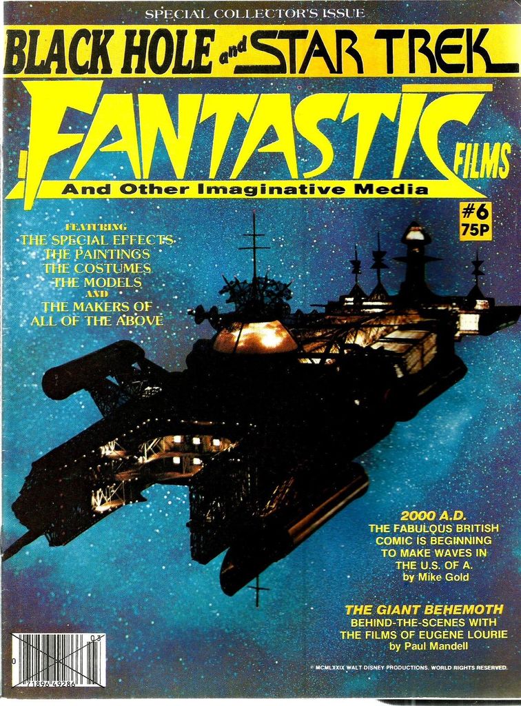FANTASTIC FILMS (UK) magazine side cover Issue 6  