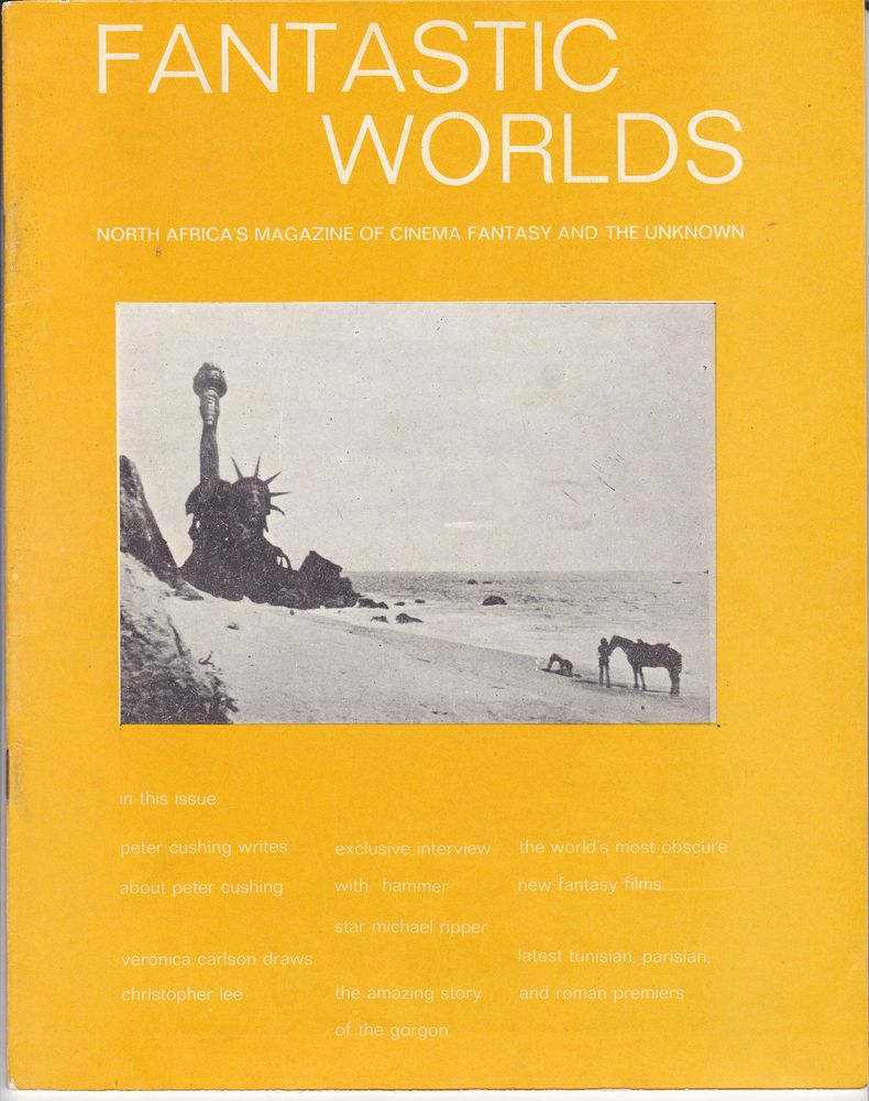 FANTASTIC WORLDS magazine side cover Issue 1  1971
