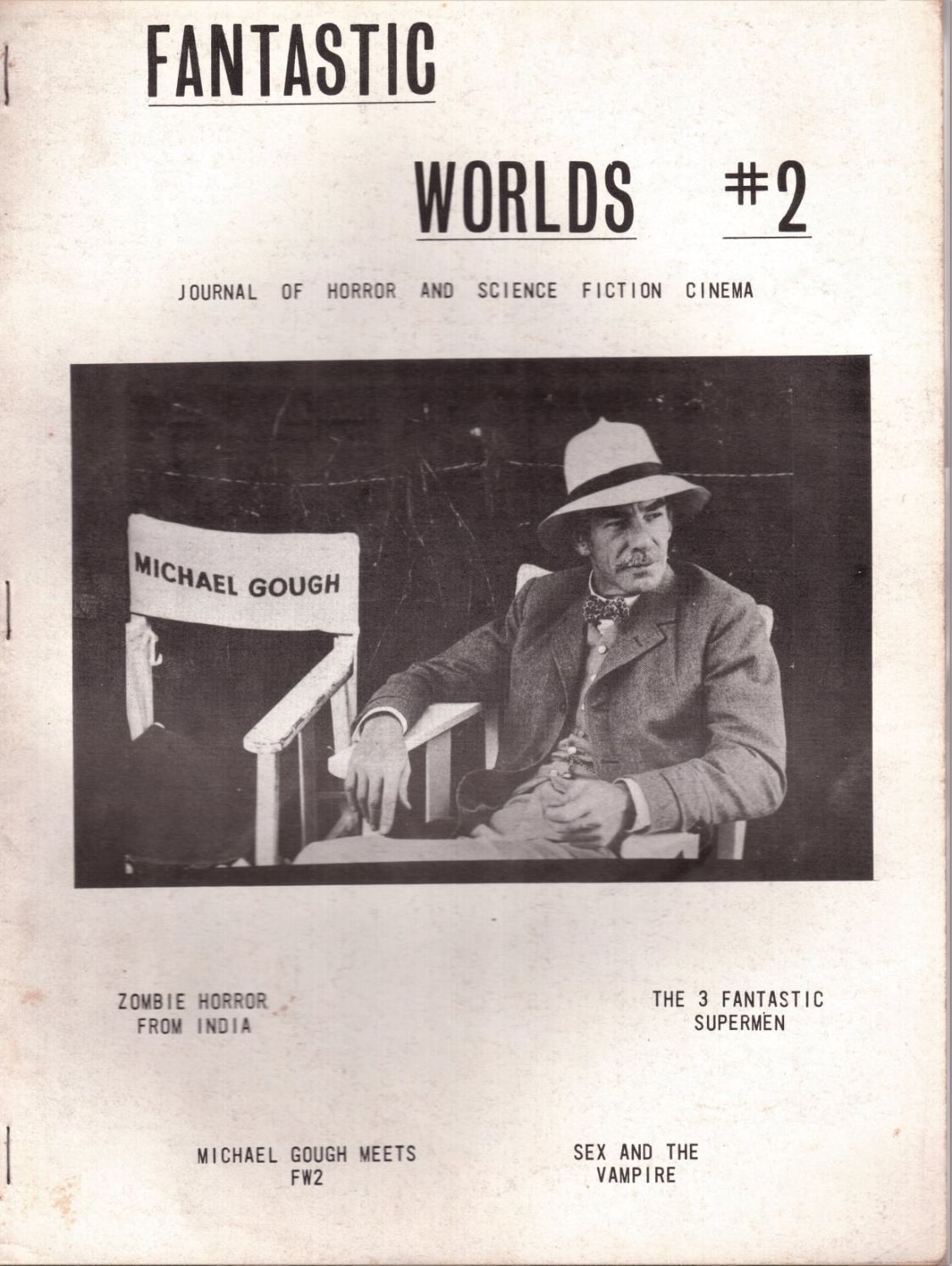 FANTASTIC WORLDS magazine side cover Issue 2  1972