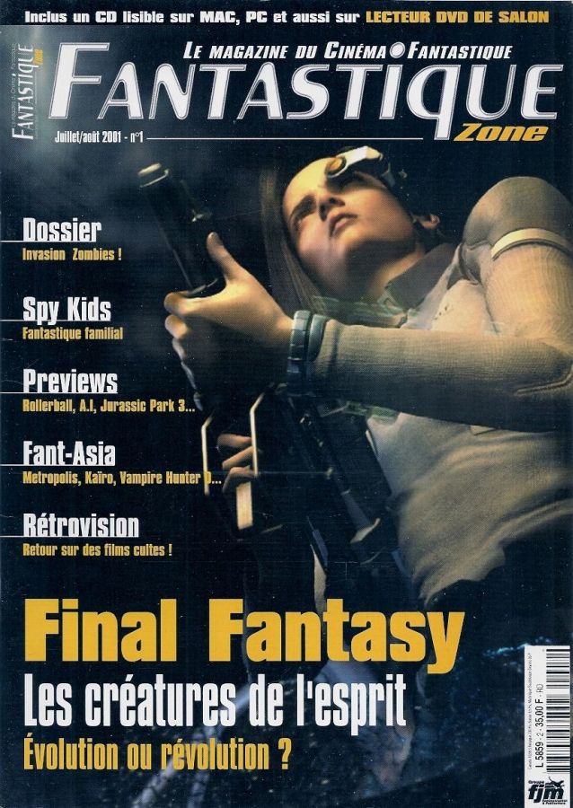 FANTASTIQUE ZONE magazine side cover Issue 1 July /August 2001
