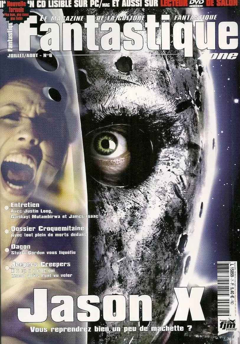 FANTASTIQUE ZONE magazine side cover Issue 6 July /August 2002