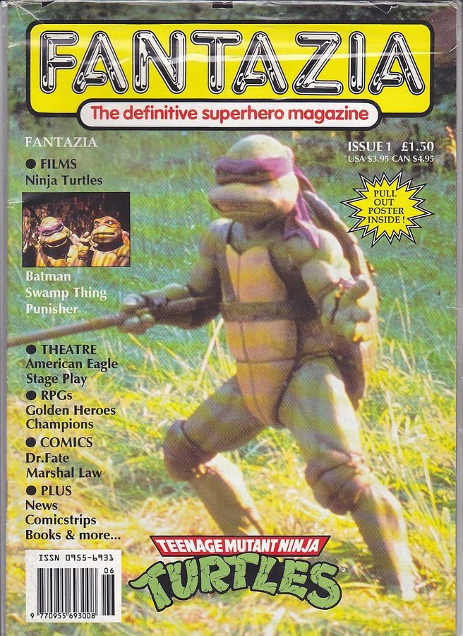 FANTAZIA magazine side cover Issue 1  1990