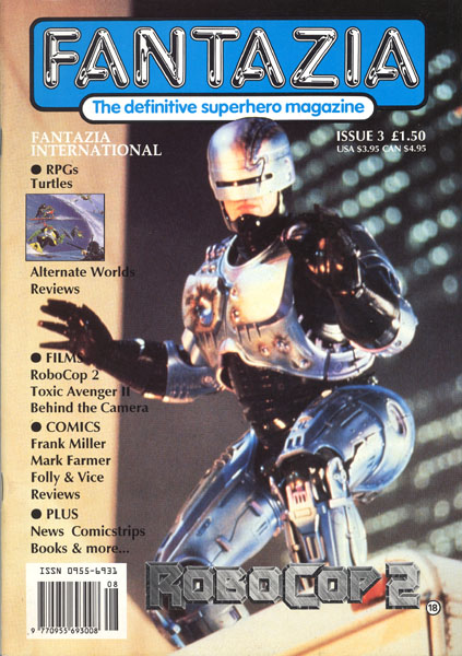 FANTAZIA magazine side cover Issue 3  1990