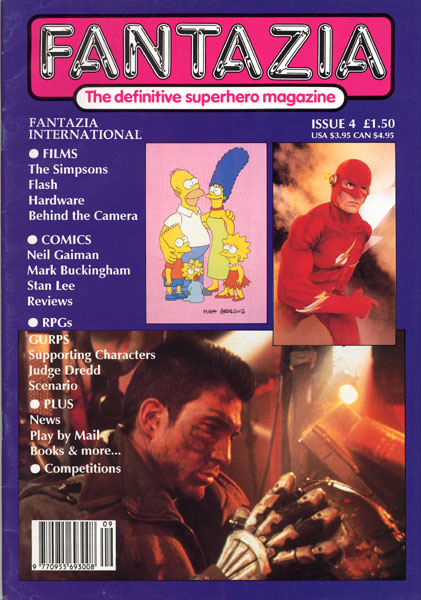 FANTAZIA magazine side cover Issue 4 Fall 1990