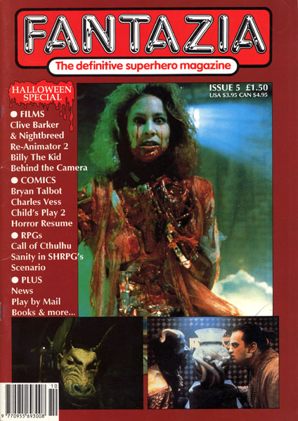 FANTAZIA magazine side cover Issue 5 October 1990