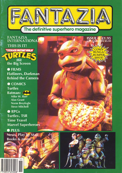 FANTAZIA magazine side cover Issue 6 November 1990