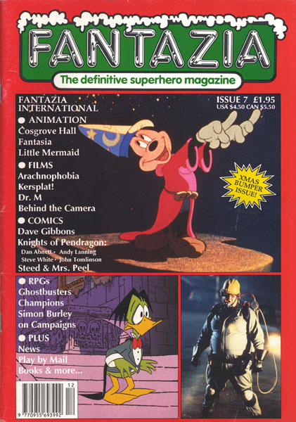 FANTAZIA magazine side cover Issue 7 December 1990