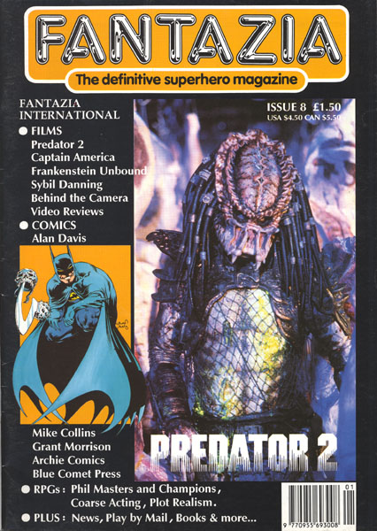 FANTAZIA magazine side cover Issue 8 January 1991