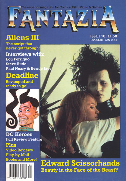 FANTAZIA magazine side cover Issue 10 March 1991