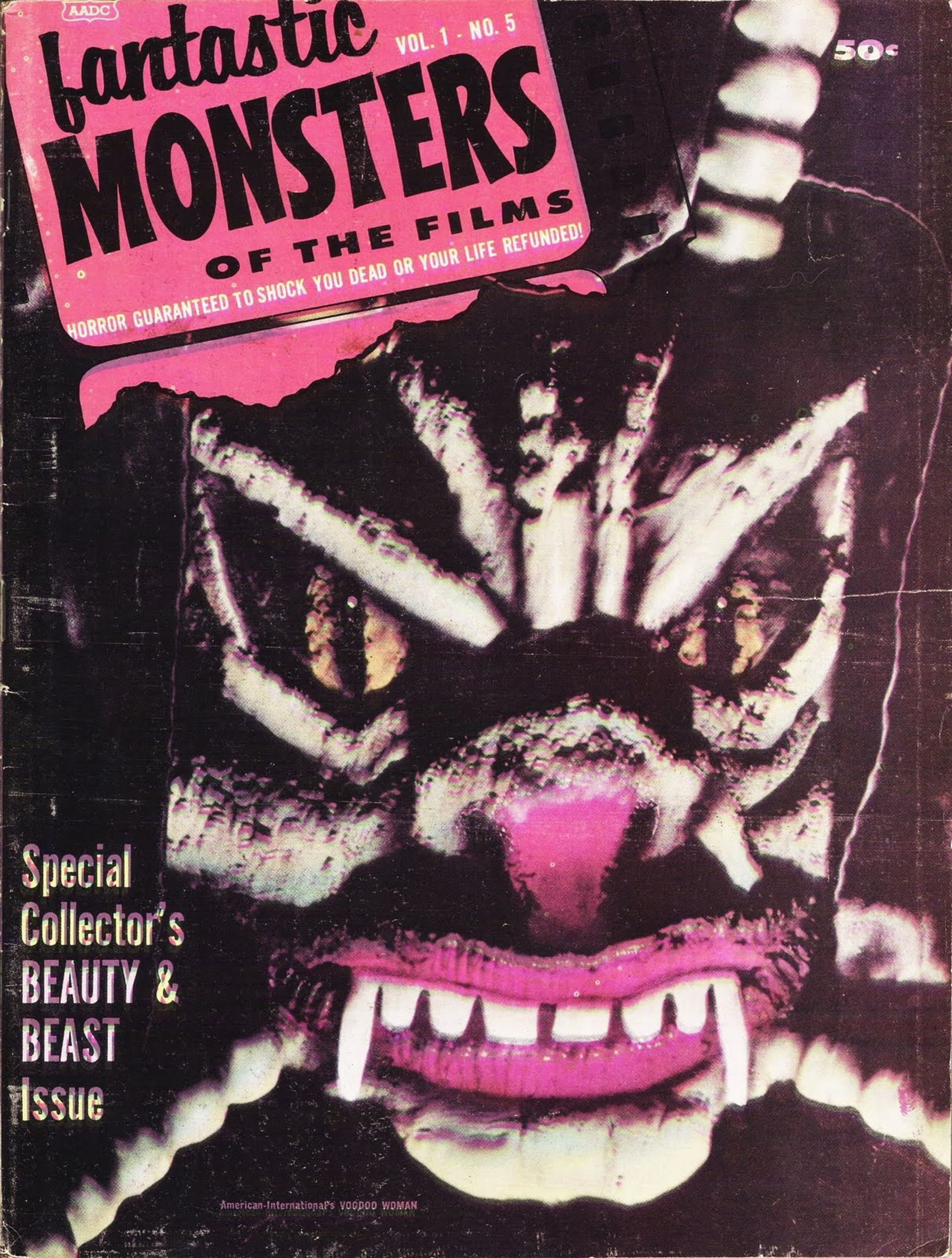FANTASTIC MONSTERS OF THE FILMS magazine side cover Issue 5  1963