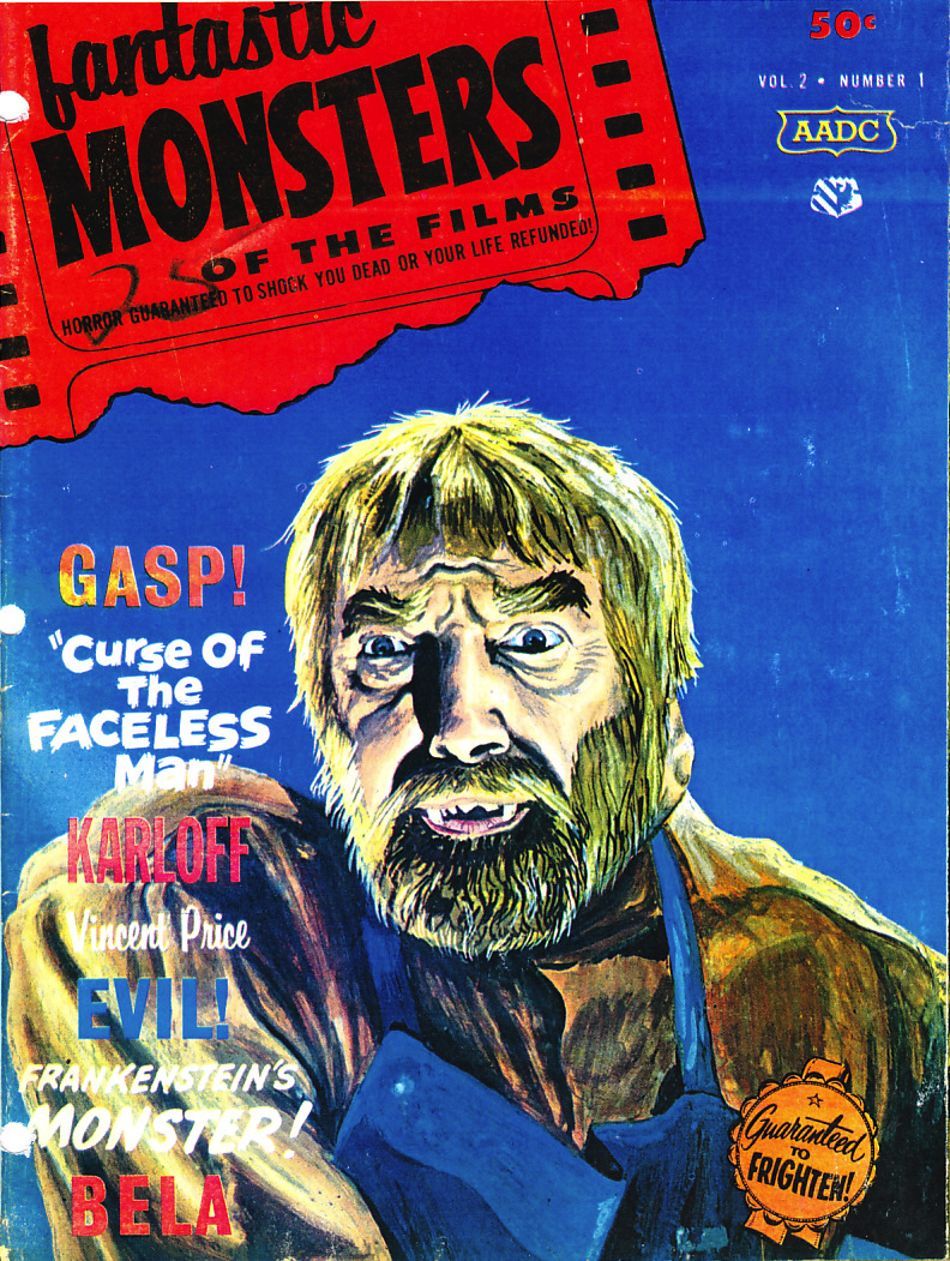 FANTASTIC MONSTERS OF THE FILMS magazine side cover Issue 7  1963