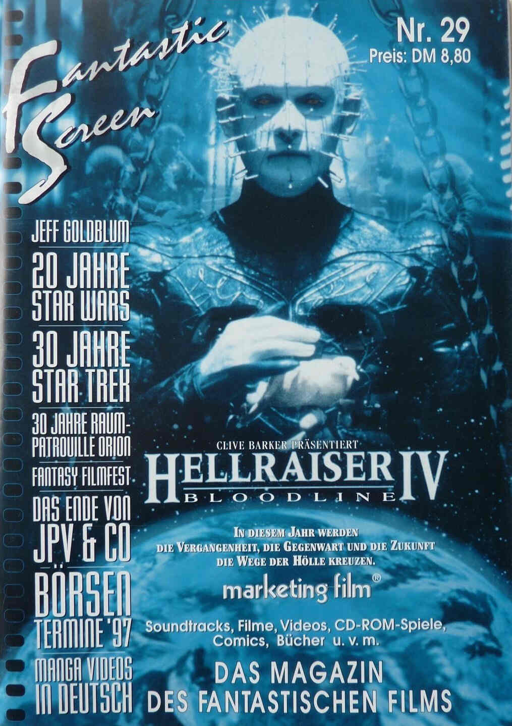 FANTASTIC SCREEN magazine side cover Issue 29 March 1996