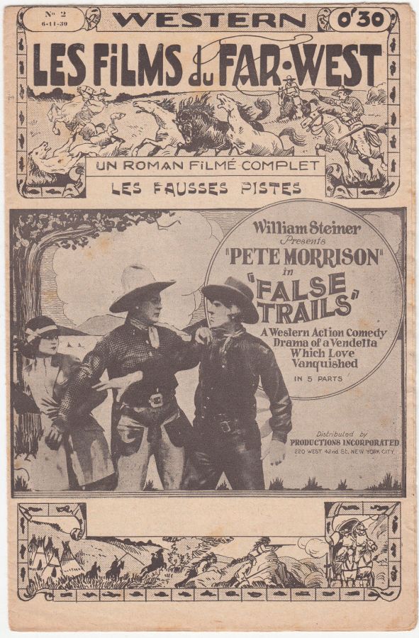 FILMS DU FAR-WEST magazine side cover Issue 2 6 November 1930