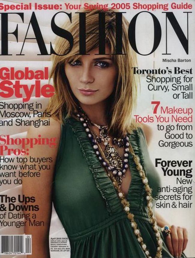 FASHION CANADA magazine side cover  April 2005