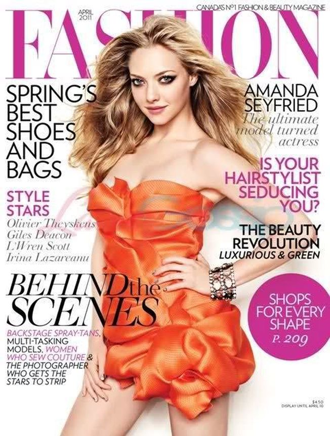 FASHION CANADA magazine side cover  April 2011