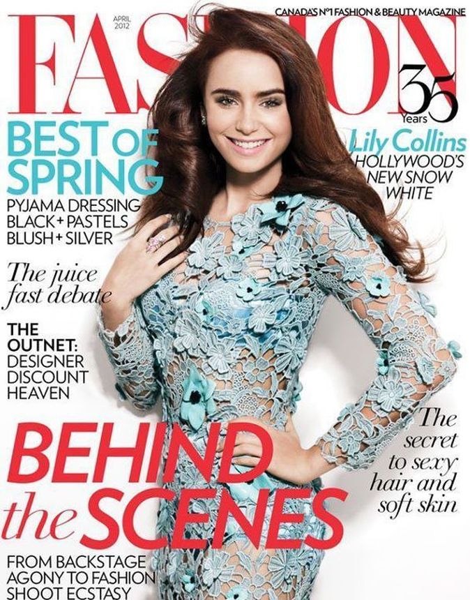FASHION CANADA magazine side cover  April 2012