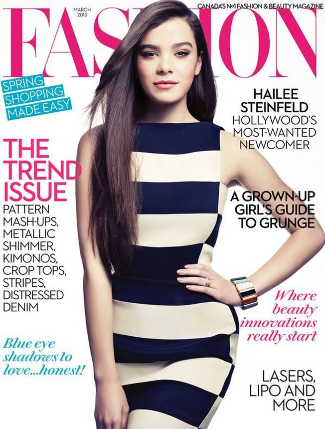 FASHION CANADA magazine side cover  March 2013