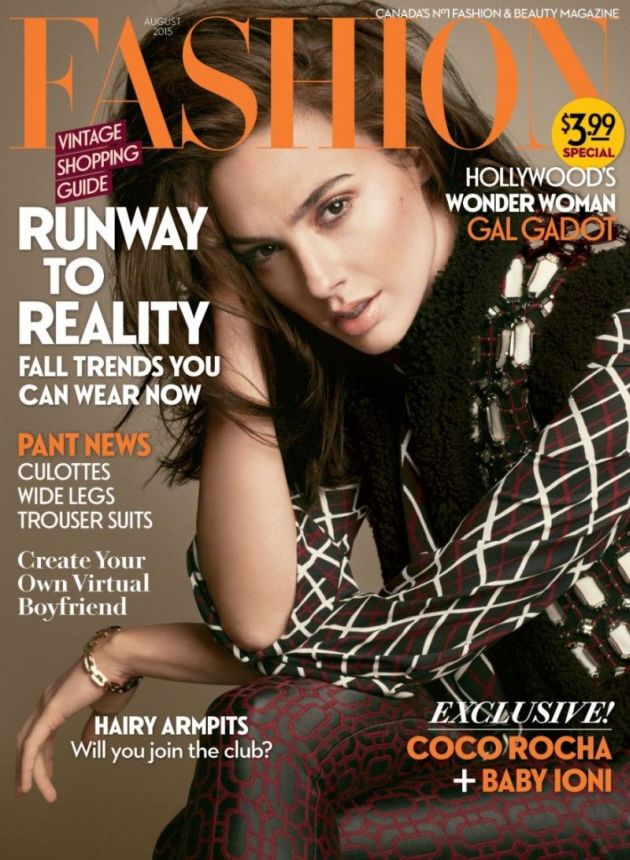 FASHION CANADA magazine side cover  August 2015