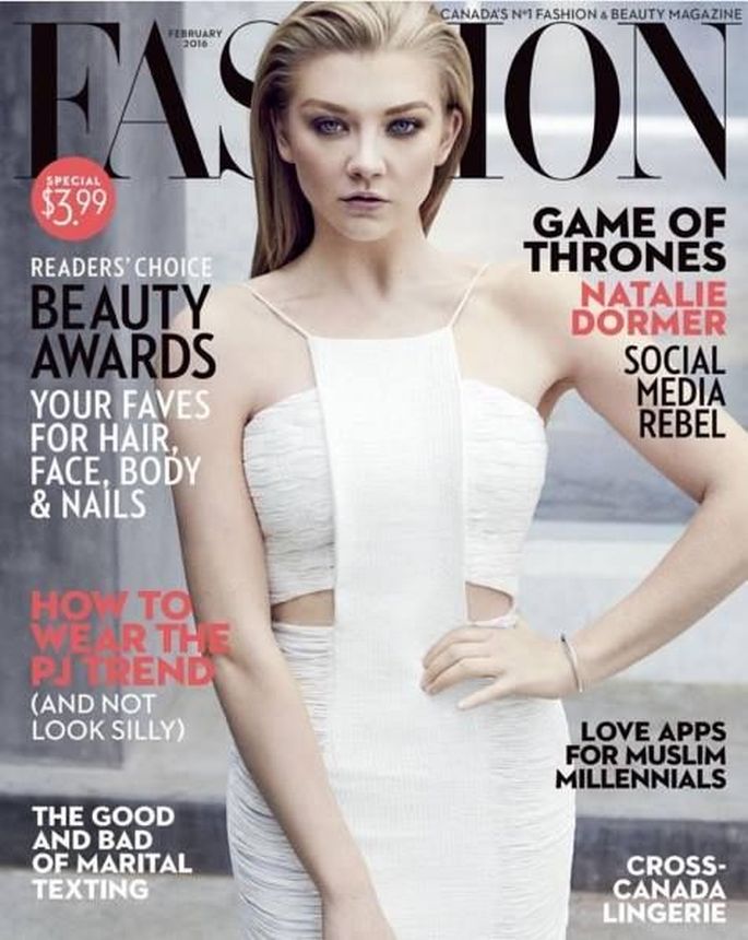 FASHION CANADA magazine side cover  February 2016