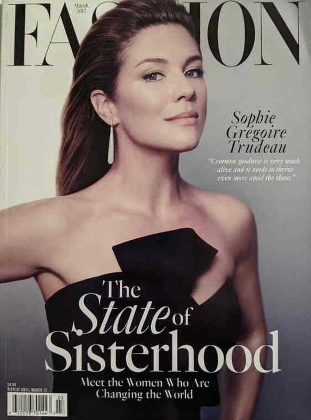 FASHION CANADA magazine side cover  March 2017