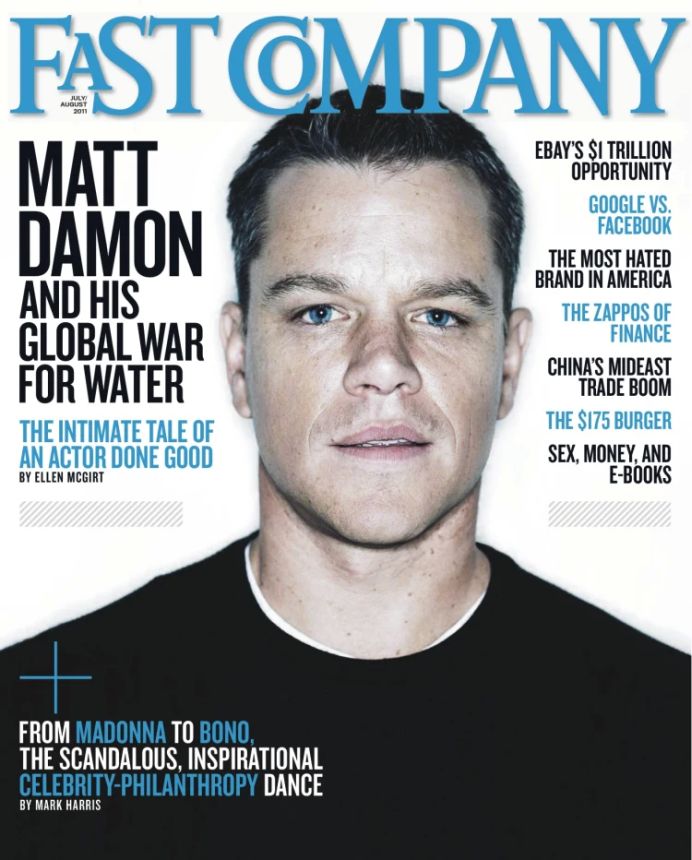 FAST COMPANY magazine side cover  July/August 2011