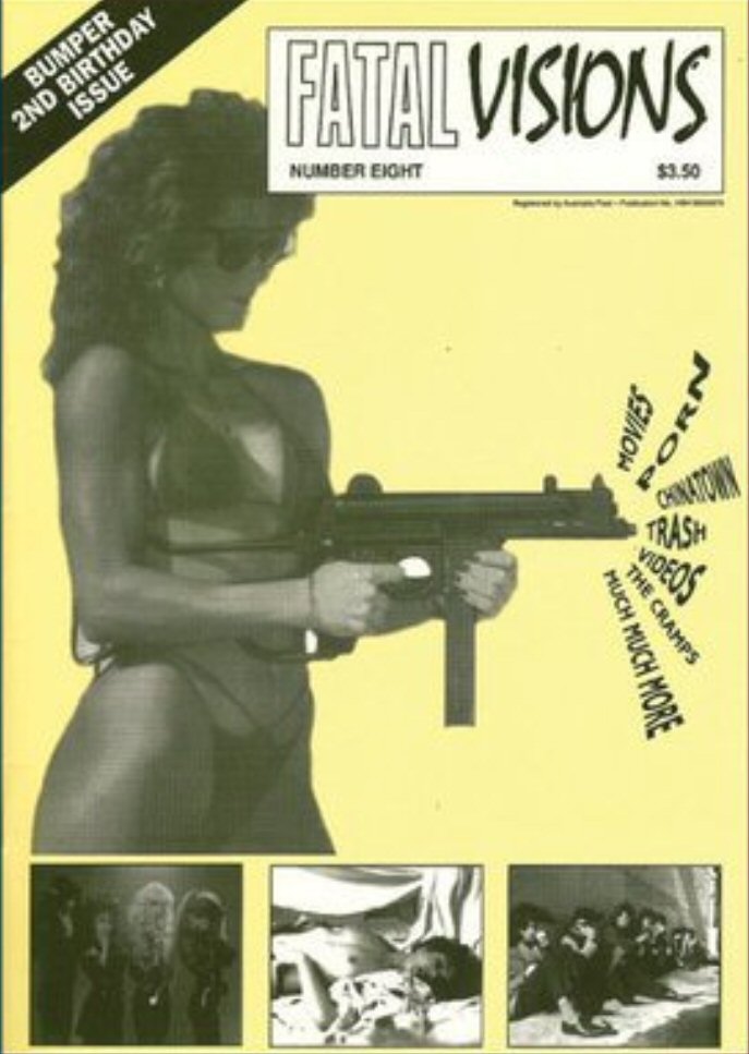 FATAL VISIONS magazine side cover Issue 8  1990