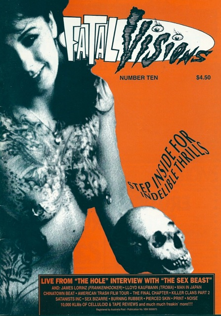 FATAL VISIONS magazine side cover Issue 10  1991