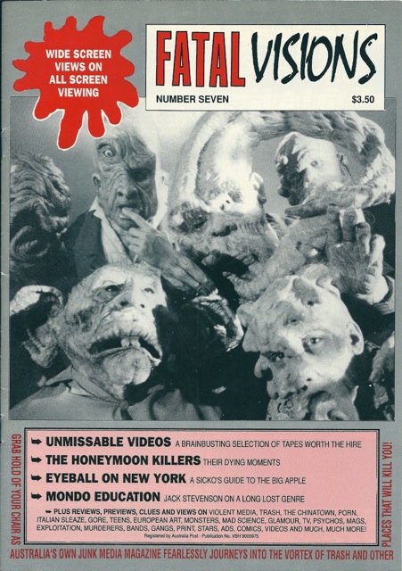 FATAL VISIONS magazine side cover Issue 7  February/March 1990