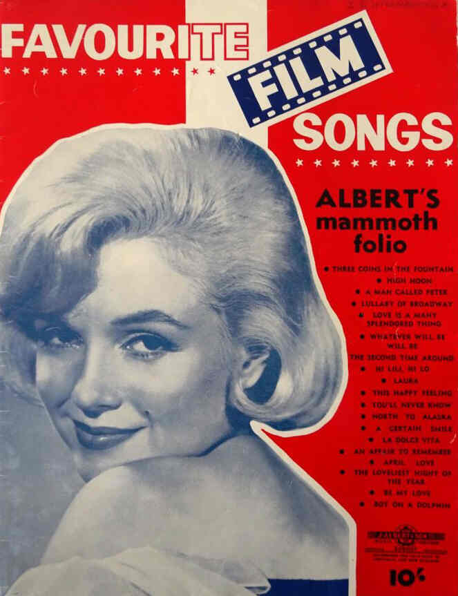 FAVOURITE FILM SONGS magazine side cover Issue 1  1960
