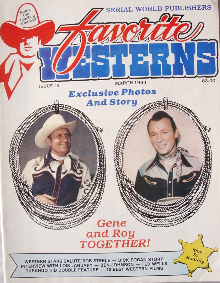 FAVORITE WESTERNS magazine side cover Issue 9 March 1983