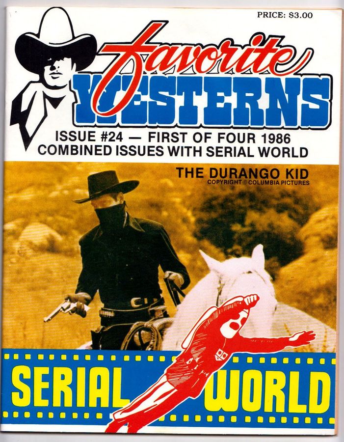 WESTERNS AND SERIALS magazine side cover Issue 24/44  1986
