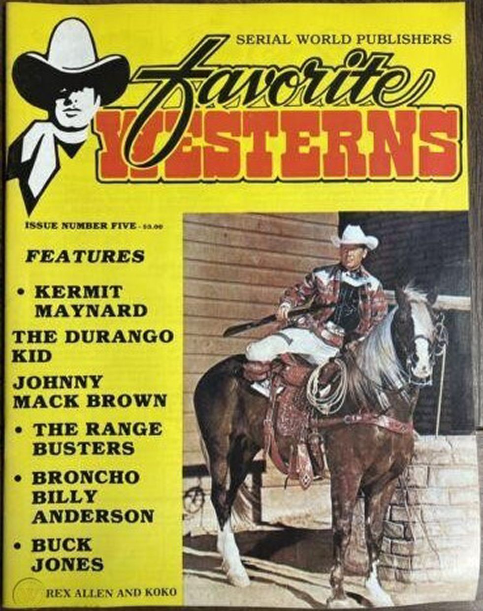 FAVORITE WESTERNS magazine side cover Issue 5   1982