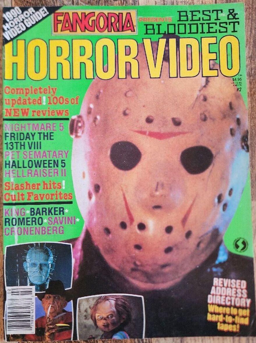 FANGORIA PRESENTS THE BEST AND BLOODIEST HORROR VIDEO magazine side cover Issue 2  1989