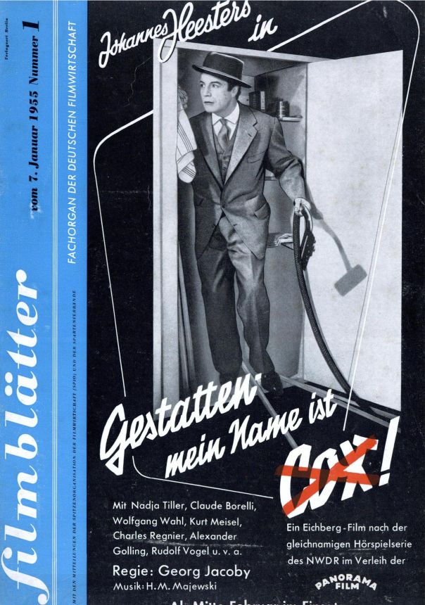 FILMBLATTER magazine side cover Issue 1 7 January 1955