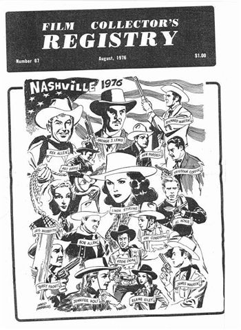 FILM COLLECTORS REGISTRY magazine side cover Issue 67 August 1976