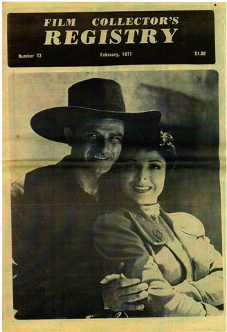 FILM COLLECTORS REGISTRY magazine side cover Issue 73 February 1977
