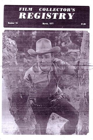 FILM COLLECTORS REGISTRY magazine side cover Issue 74 March 1977