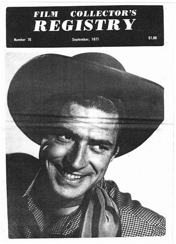 FILM COLLECTORS REGISTRY magazine side cover Issue 78 September 1977