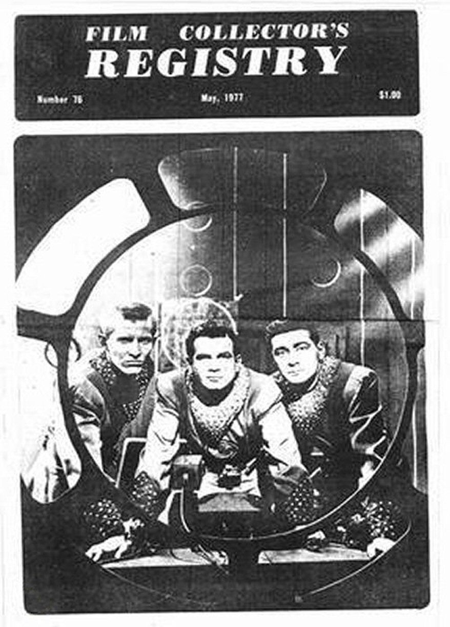 FILM COLLECTORS REGISTRY magazine side cover Issue 76  May 1977
