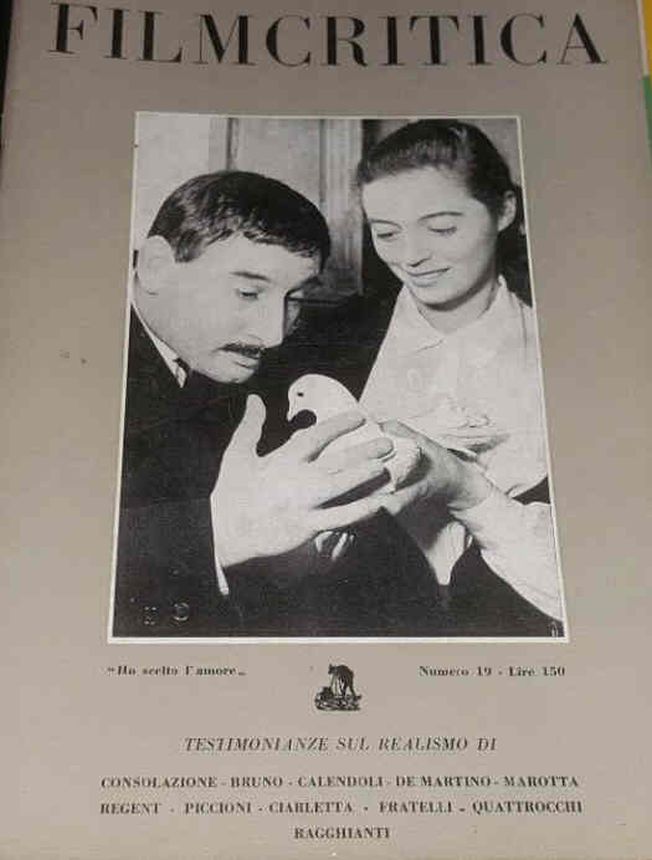 FILMCRITICA magazine side cover Issue 19  December 1952