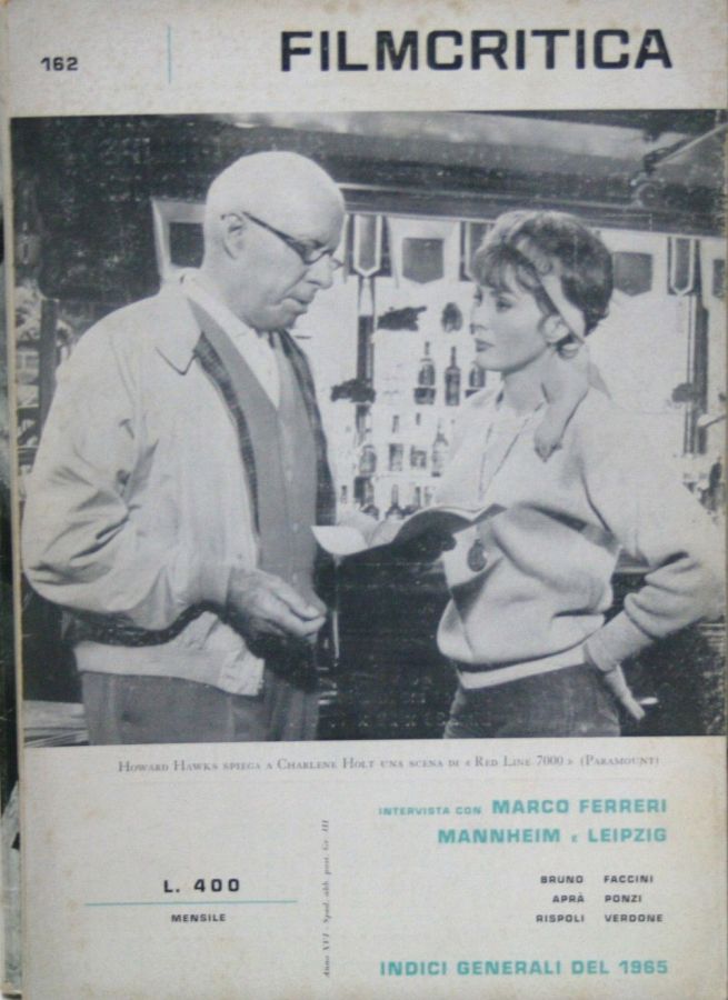 FILMCRITICA magazine side cover Issue 162   1965