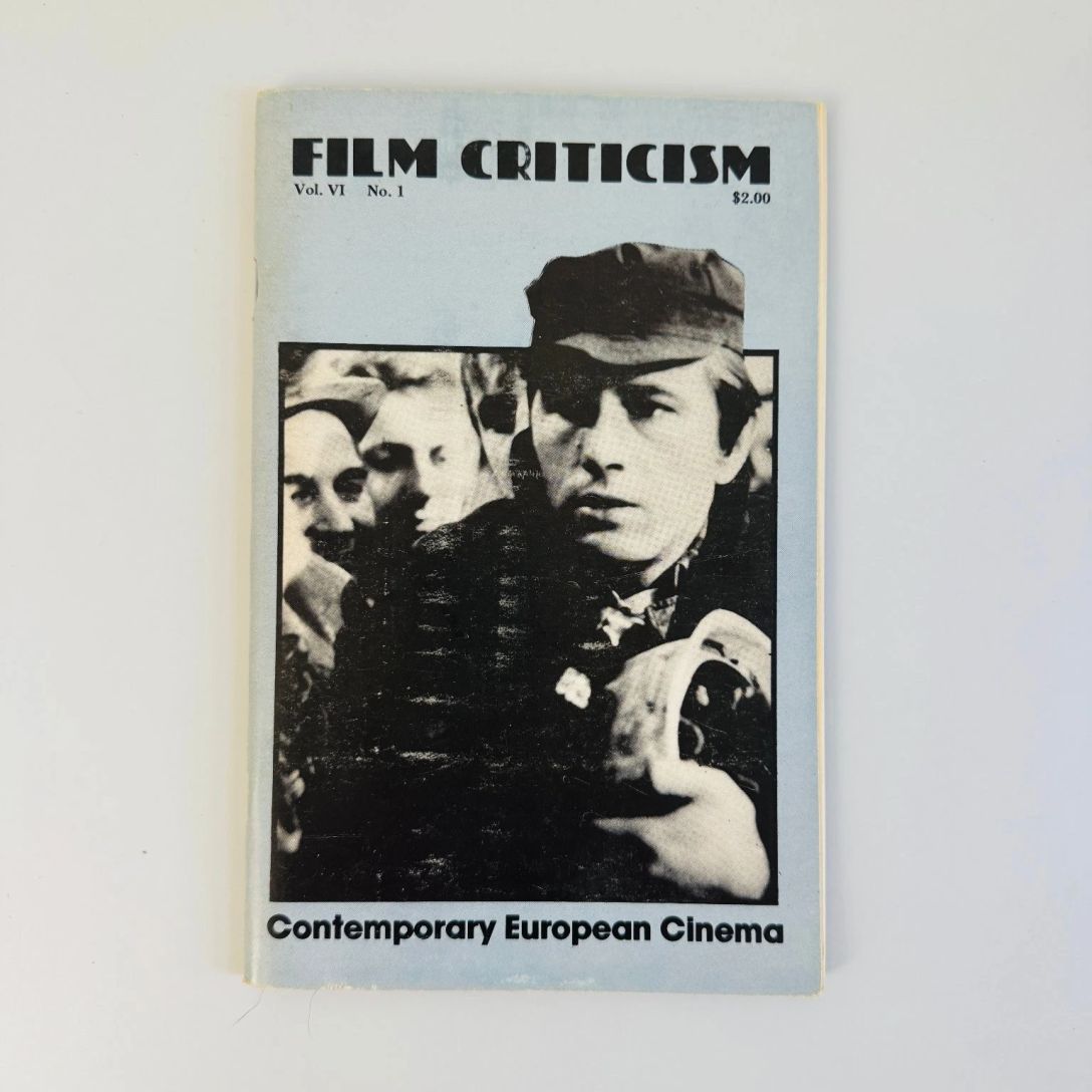 FILM CRITICISM magazine side cover Fall 1981