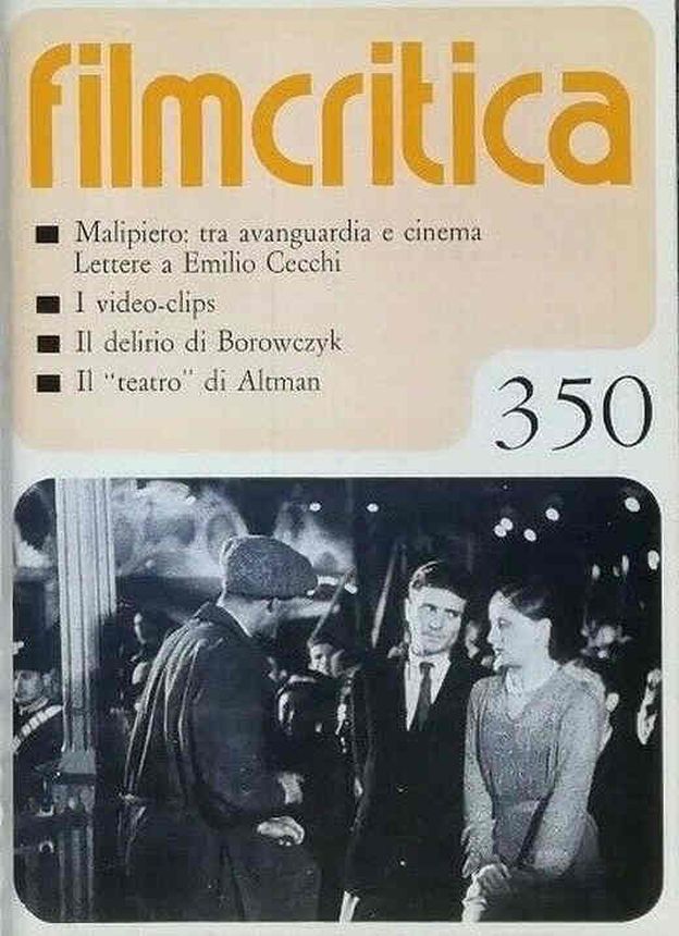 FILMCRITICA magazine side cover Issue 350  December 1984
