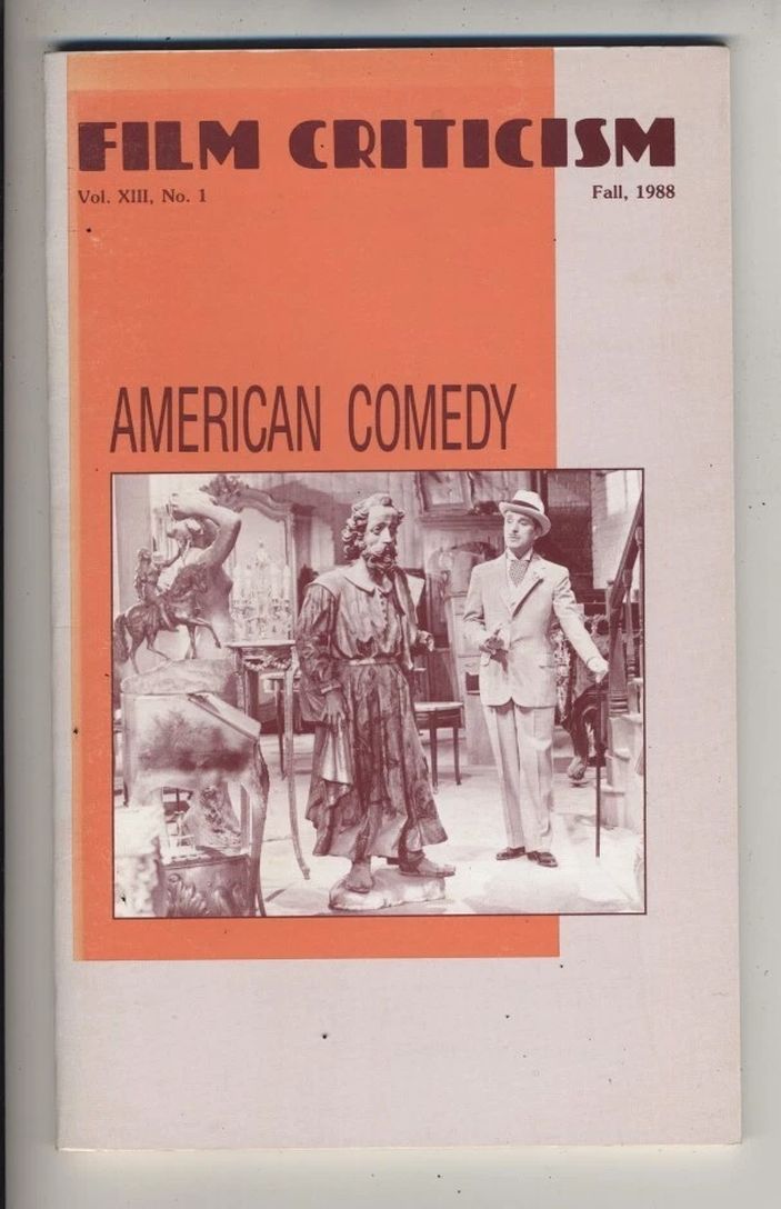 FILM CRITICISM magazine side cover Fall 1988