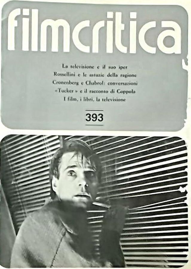 FILMCRITICA magazine side cover Issue 393   1989