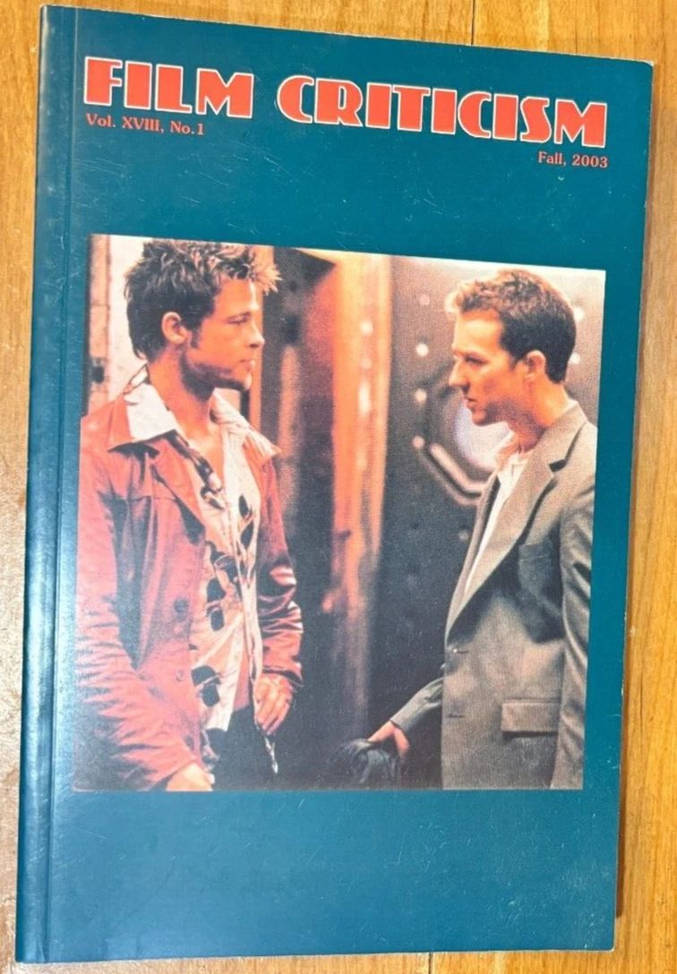 FILM CRITICISM magazine side cover Fall 2003