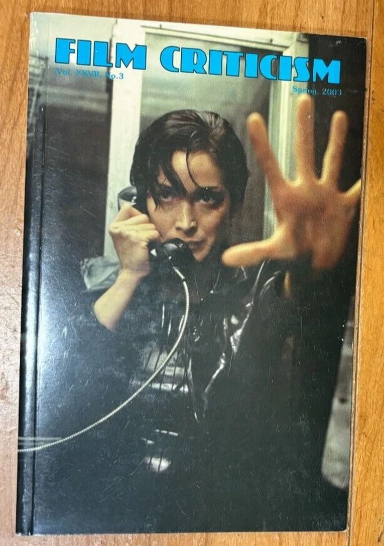 FILM CRITICISM magazine side cover Spring 2003