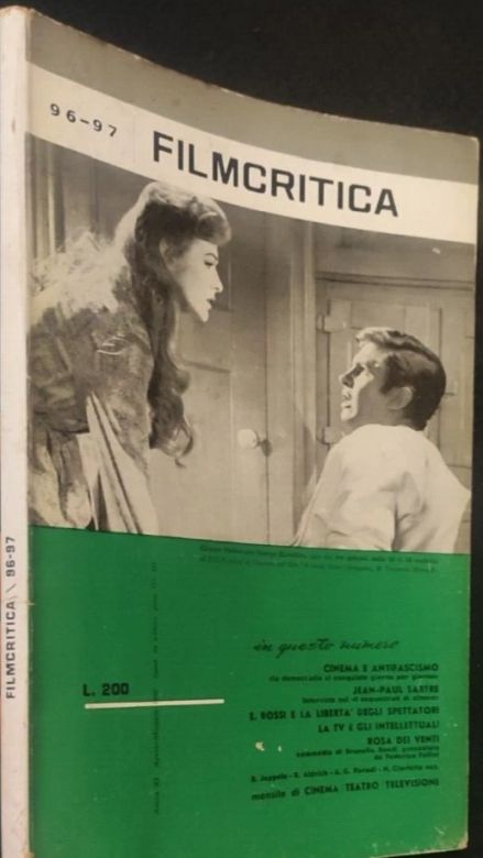 FILMCRITICA magazine side cover Issue 96-7   1960
